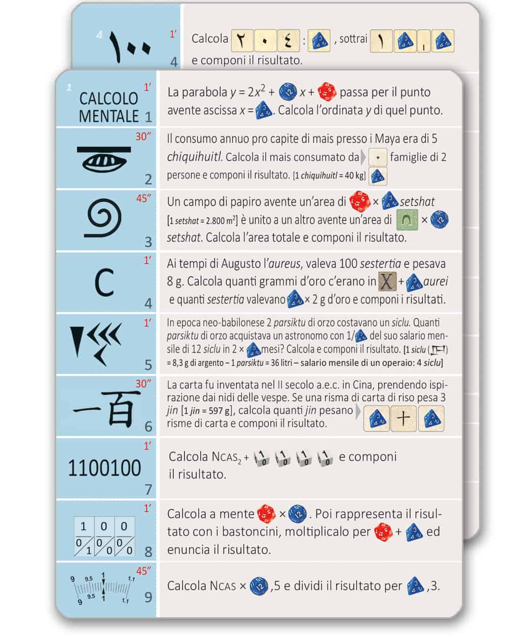 Cartellini Mathematicus - Carte Gioco avanzato