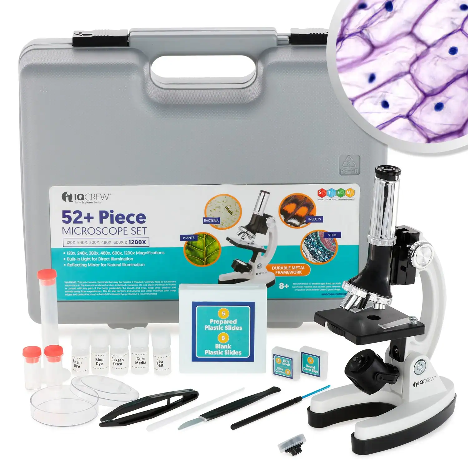 AmScope - Kit di microscopi STEM per bambini