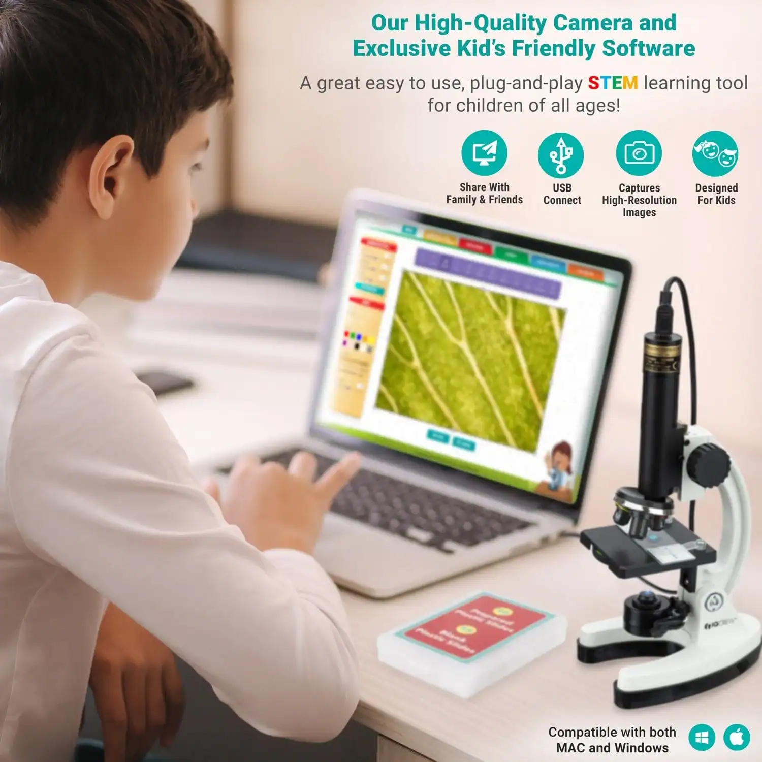 Amscope - Microscopio composto per bambini da 85+ pezzi - Image 7
