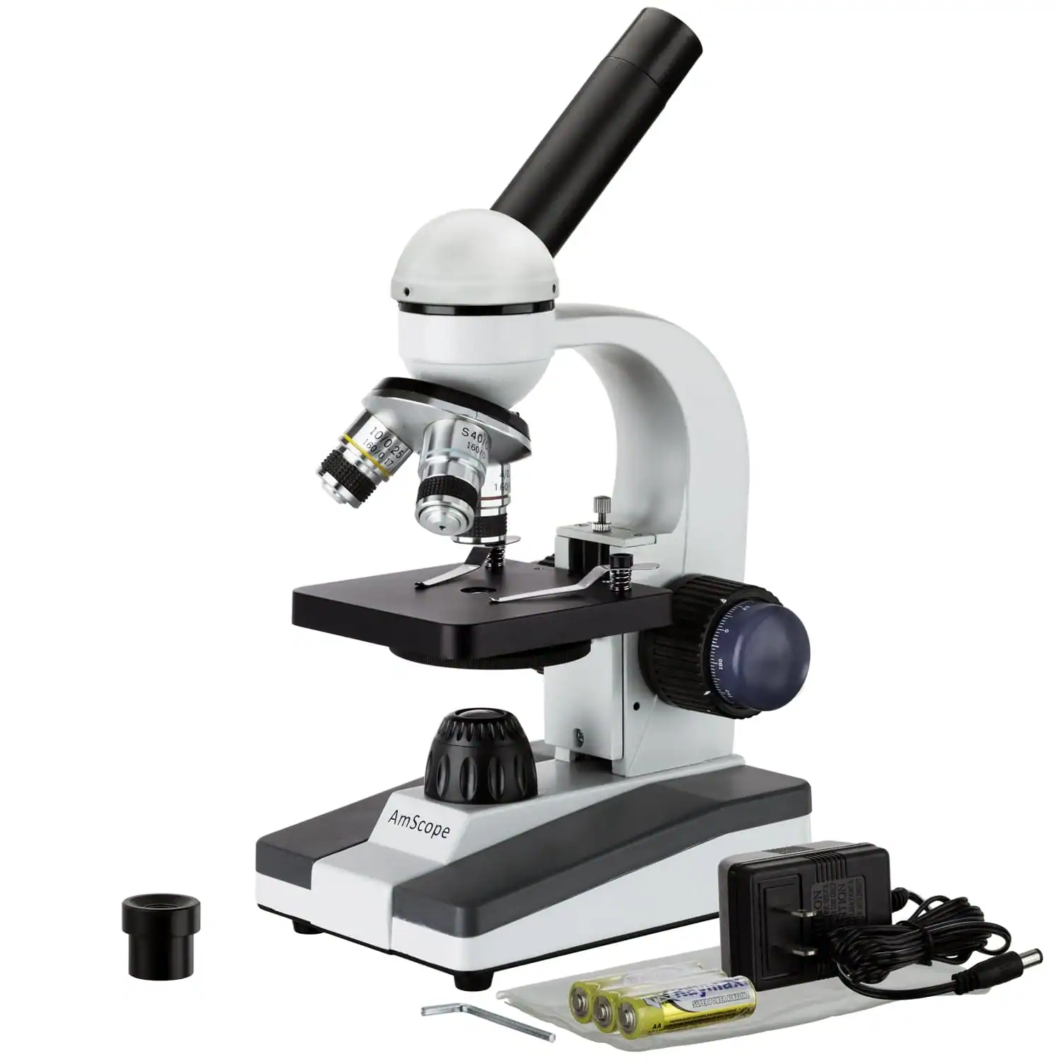 AmScope - Microscopio monoculare portatile a LED