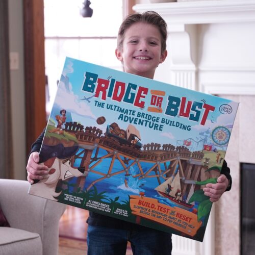 Boy holding Bridge and Bust