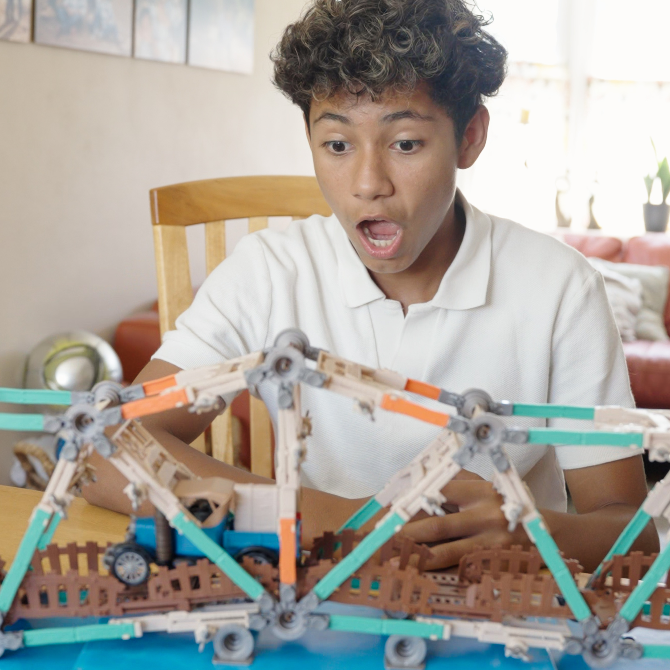 Boy Building a bridge - Bridge falling - Bridge and Bust